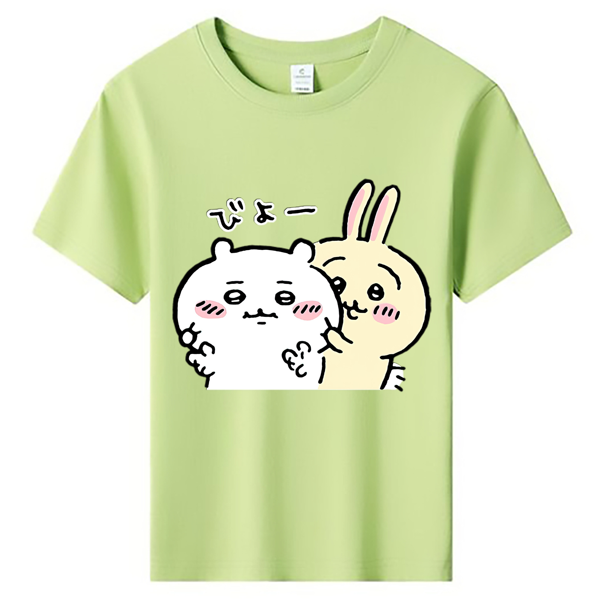 （画像用） ちいかわ うさぎ Chii-kawa usagi 綿100％キッズTシャツ（フロントプリント）
